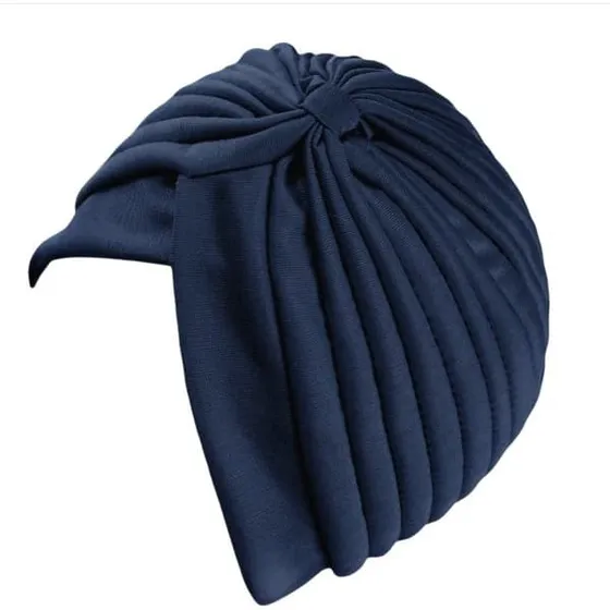 Kemohue Blød Beanie til Kræftpatienter - Navy Blue