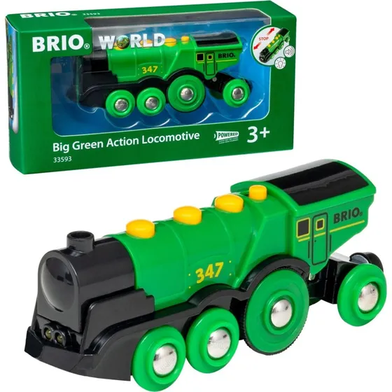 BRIO 33593 Stort grønt lokomotiv, batteridrevet (B/O)