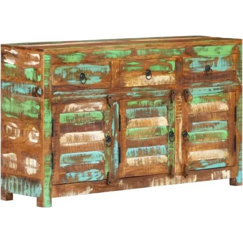 vidaXL skænk 110x30x65 cm i massivt genbrugstræ