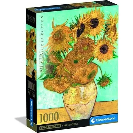 Clementoni Van Gogh Sunflowers Puslespil - 1000 brikker