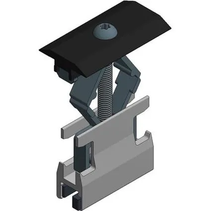 Valk Alu Mellemklemme til Profil 28-50mm, Sort