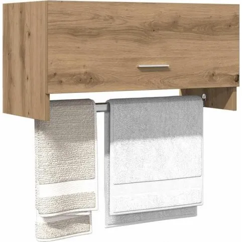 Klædeskab 70x32,5x35 cm - konstrueret træ egetræslook