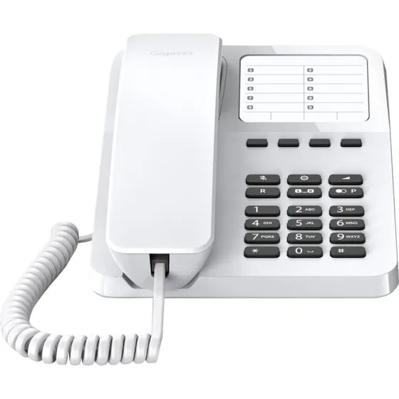Gigaset Desk 400 - Fastnettelefon med ledning, hvid