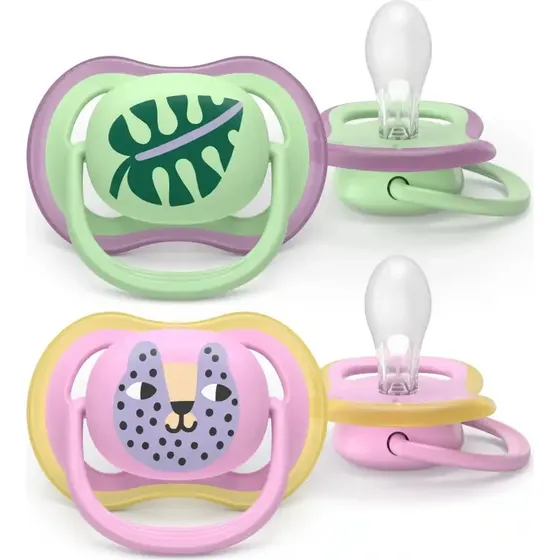 Philips Avent Ultra Air sut 6–18 m – grøn/lyserød