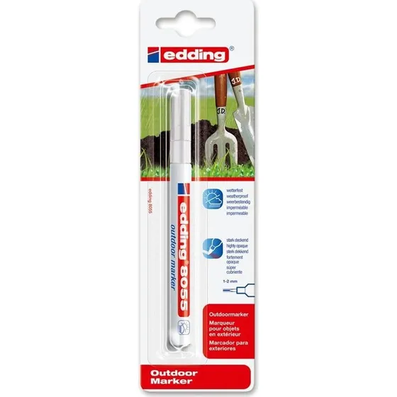 Edding e-8055 Outdoor Marker - Hvid (1-2 mm)