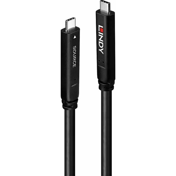 Lindy USB-C Hybridkabel DP 1.4 - 10 m - Sort