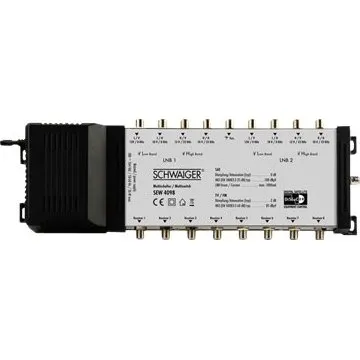 Schwaiger Satelit / jordisk signal multikontakt - Sort