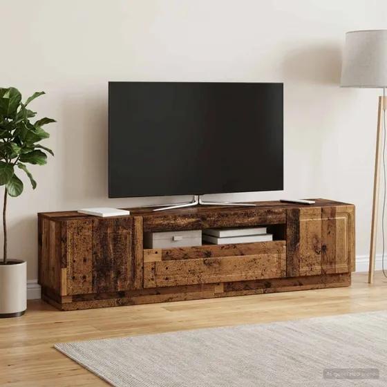 vidaXL LED TV-skab i gammelt træ