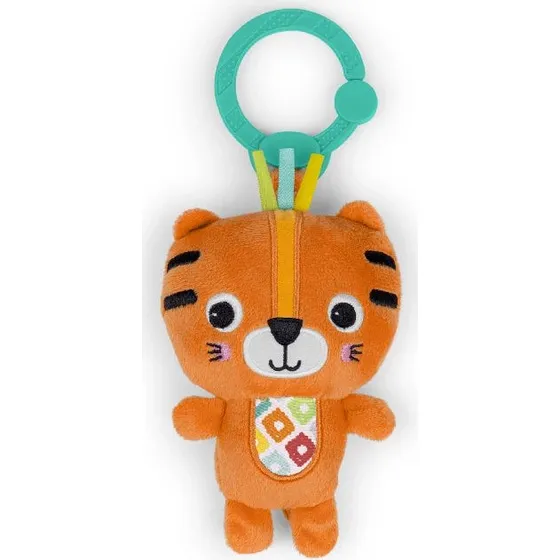 Rangle Tiger – blød, farverig babyrangle