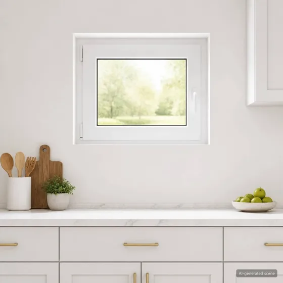 vidaXL RISOR Kældervindue - Hvid - 70 x 60 cm