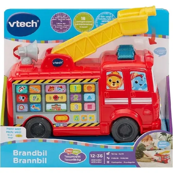 VTech Rescue Buddies Brandbil – Interaktiv træk- og legebil