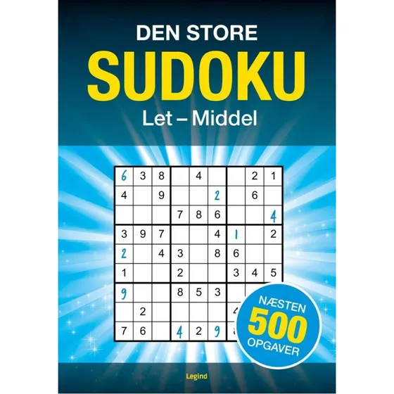 Legind Den Store Sudoku - 500 opgaver (Let til Middel)