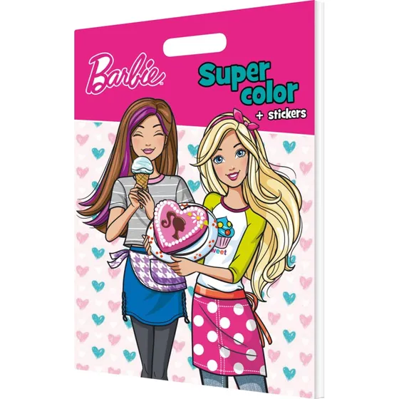 Barbie Super Color + Stickers Carry Along Malebog