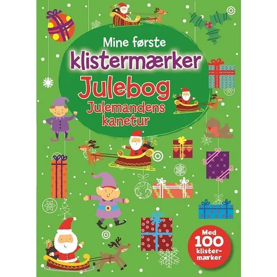 Julebog med klistermærker - Julemandens kanetur