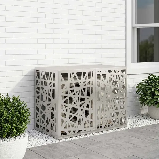 vidaXL Air Conditioner Cover Sølv 100 x 50 x 70 cm Rustfrit stål