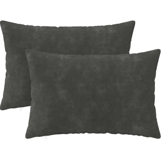 vidaXL HEERLEN Pudebetræk 2 stk. Antracit 50 x 75 cm Mikrofiber