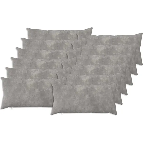 vidaXL HEERLEN Pudebetræk 12 stk. Lysegrå 40 x 80 cm Mikrofleece