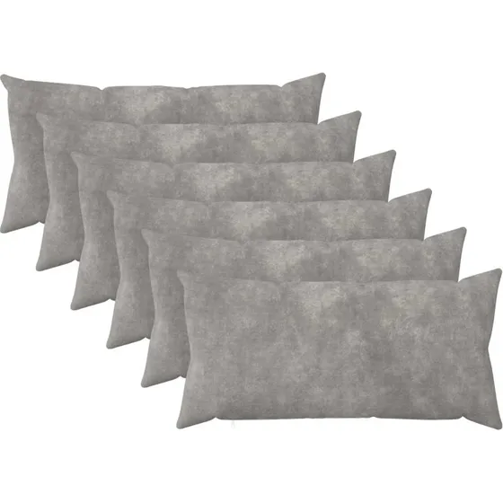 vidaXL HEERLEN Pudebetræk 6 stk. Lysegrå 40x80 cm Mikrofleece