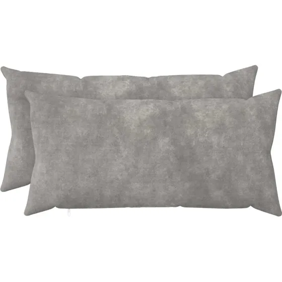 vidaXL HEERLEN Pudebetræk 2 stk. Lysegrå 40x70 cm Mikrofleece
