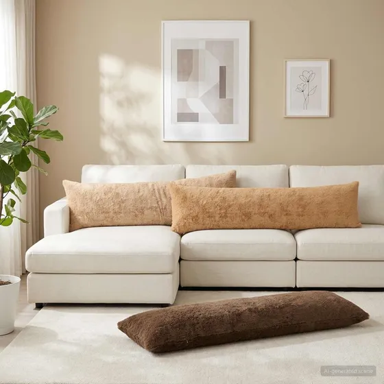 vidaXL HEERLEN Pudebetræk 2 stk. Cremefarvet 40 x 145 cm