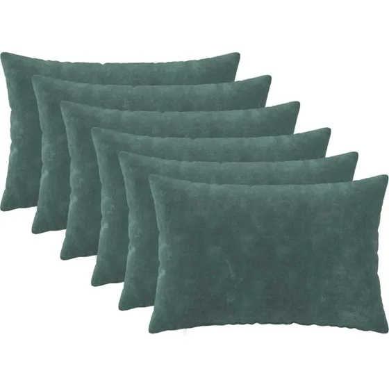 vidaXL HEERLEN Pudebetræk 6 stk. Hav Blå 30x50 cm Mikrofiber Fleece