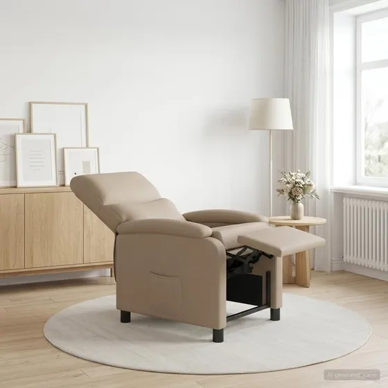 vidaXL Recliner Cappuccino Kunstlæder