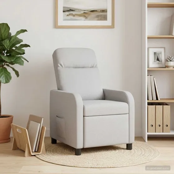 vidaXL Recliner Skygrå Stof