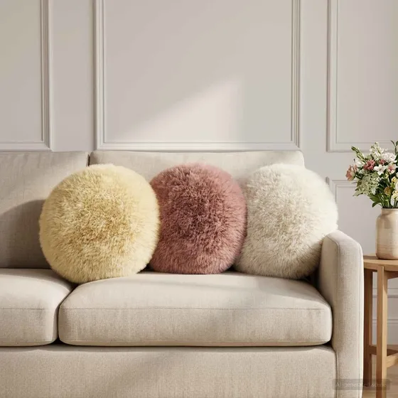 vidaXL HEERLEN Pudebetræk 6 stk. Lyserød Ø 40 cm PV Fleece