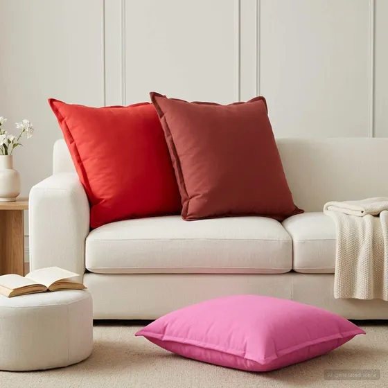 vidaXL HOUTEN Pudebetræk 2 stk. Vinrød 65 x 65 cm