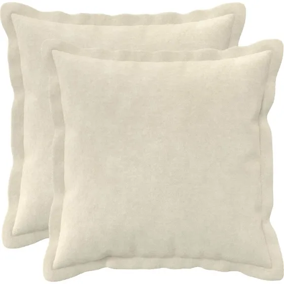 vidaXL HOUTEN Pudebetræk 2 stk. Cremefarvet 35 x 35 cm