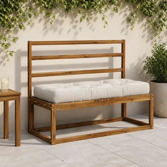 vidaXL VIANEN Pallesædepude - Hvid - 120 x 50 x 12 cm