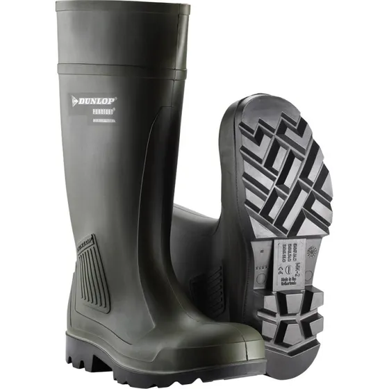 Dunlop Purofort Professional gummistøvle O4, grøn