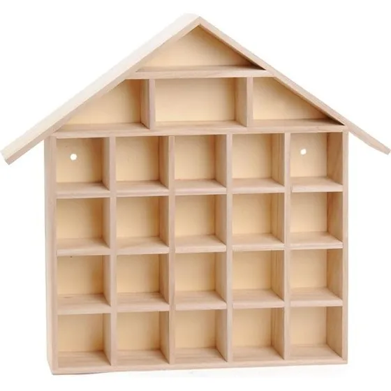 Playwood Wooden Letterbox House - Træpostkasse til dekoration