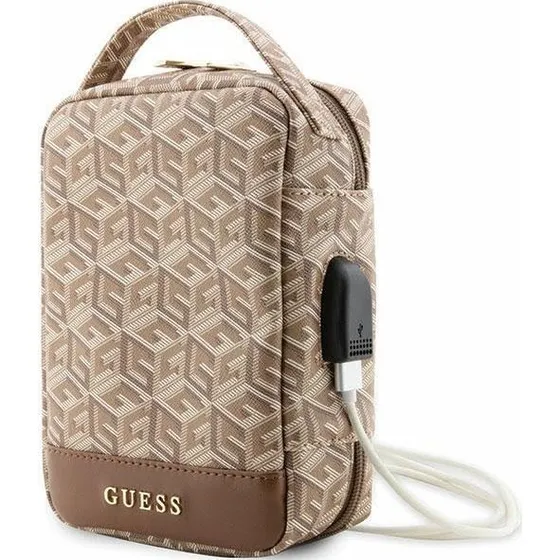 Guess GUHBHGCFSEW Organizer Bag - Brown GCube Stripe