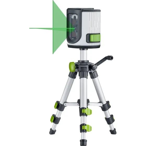 EasyCross-Laser Work set Krydslinjelaser med stativ, 20m, grøn
