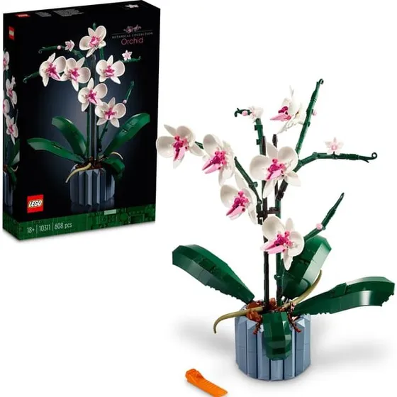 LEGO Icons Orkidé 10311 (hvid/lyserød, blå vase)