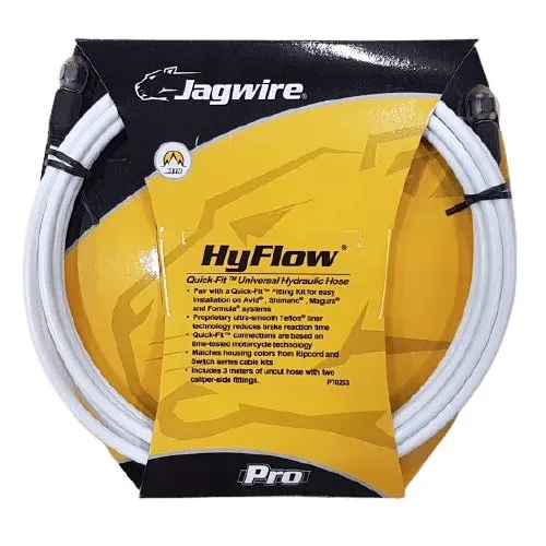 Jagwire HyFlow Hydraulisk Quick-Fit Teflon Slange, Hvid, 3000 mm