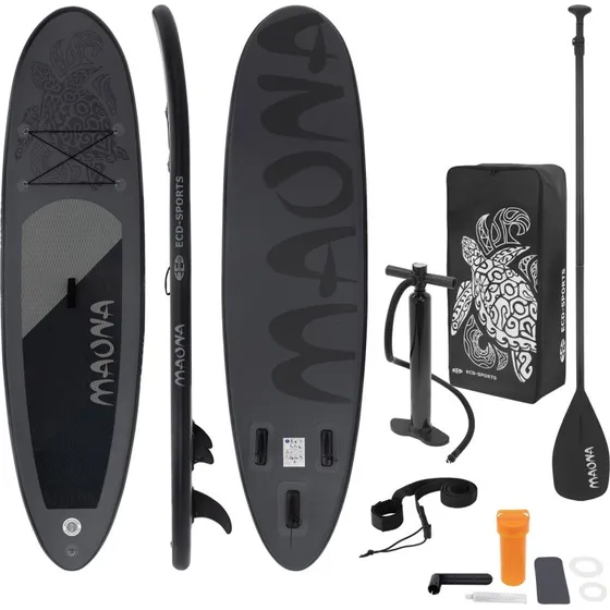ECD Germany Maona Oppustelig SUP Board | 308 x 76 x 10 cm | Sort
