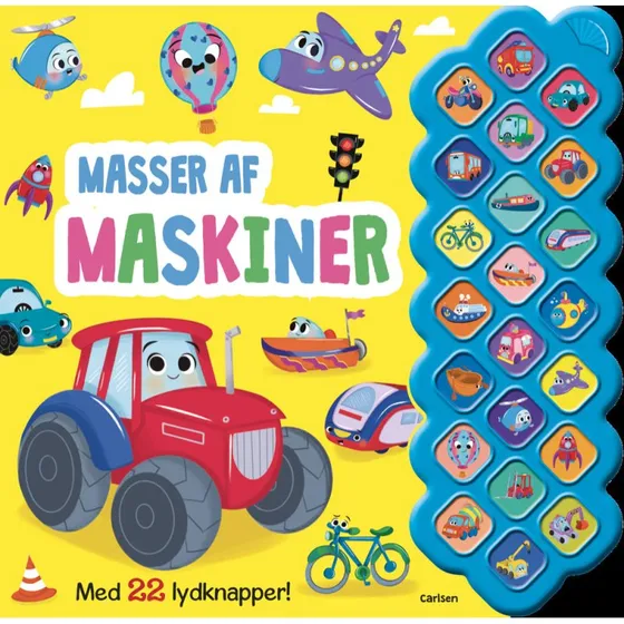 Masser af maskiner - Interaktiv papbog med 22 lyde