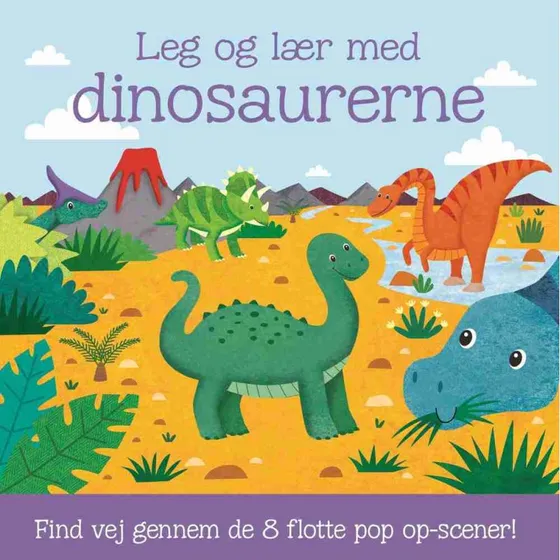 Leg og lær med dinosaurerne - Papbog med 8 pop op-scener