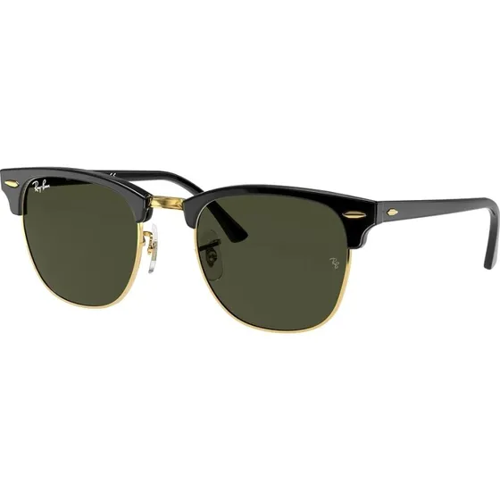 Ray-Ban Clubmaster RB3016 W0366 – vinrød Havana, grønne G-15