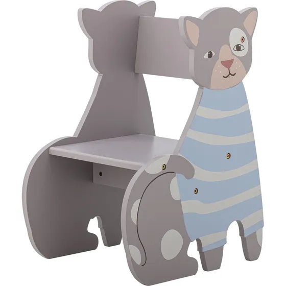 Bloomingville MINI Mille Børnestol - Kat - Multifarvet MDF