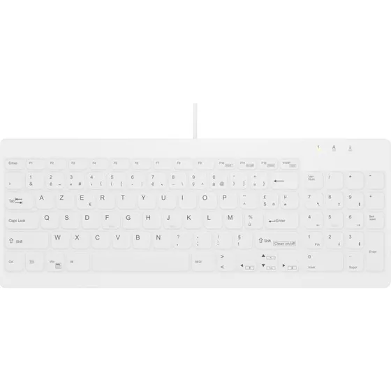 Contour Design QuickClean C7012 Medicinsk Tastatur - Hvid, Fransk