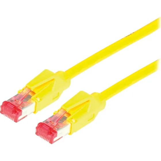 Draka Comteq Cat6 S/FTP Patchkabel, Gul, 0,5 m