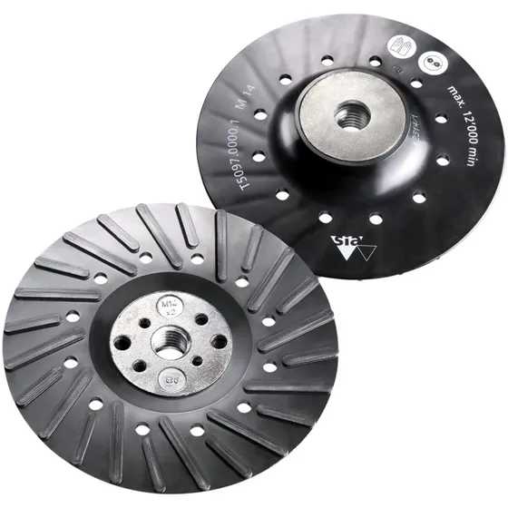 Bagskive Turbo til fiberrondel 125x5/8" ekstra hård