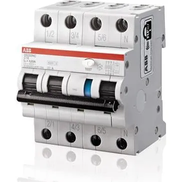 Kombirelæ 10A 300mA C 3P+N 4 Modul