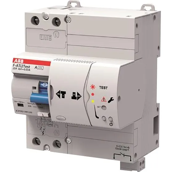 F-ATI RCD med selvtest, 2p, 25A, 30mA, Type A