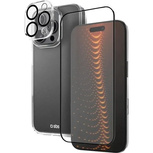 SBS D3O Beskyttelsessæt til iPhone 16 Pro - Transparent