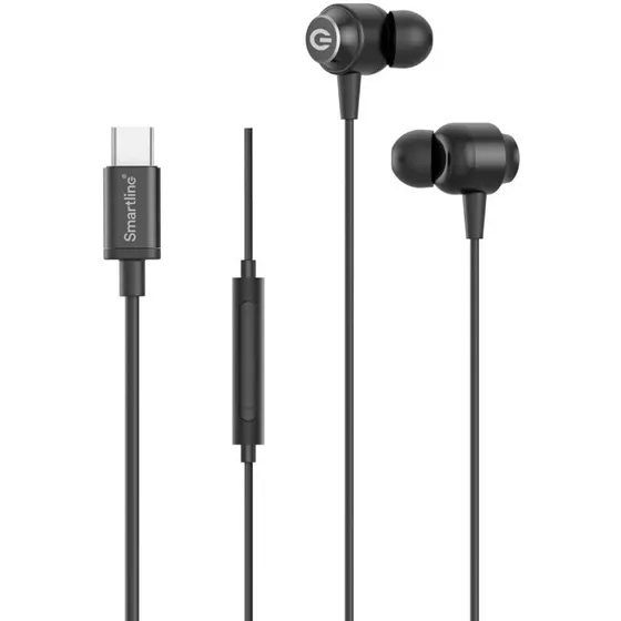 Smartline Kablede in-ear hovedtelefoner USB-C, sort
