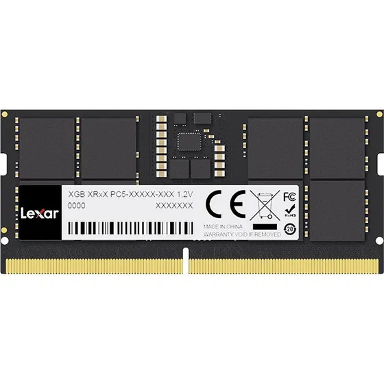 Lexar 8GB DDR5 5600MHz SODIMM RAM til bærbar - Sort